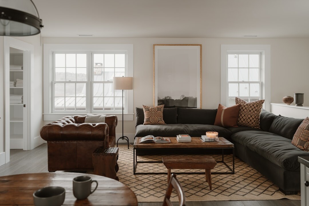 Vintage furniture and decor arranged in a stylish room